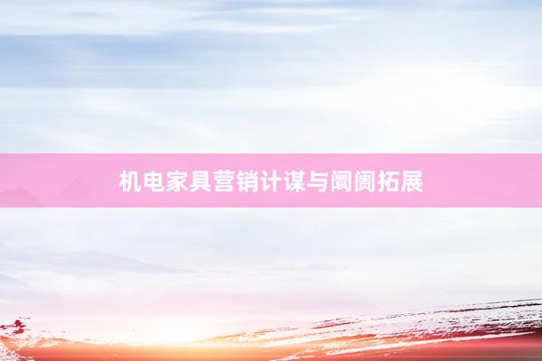 机电家具营销计谋与阛阓拓展